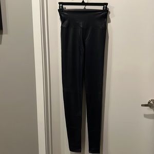 Aritzia vegan leather leggings - dark navy